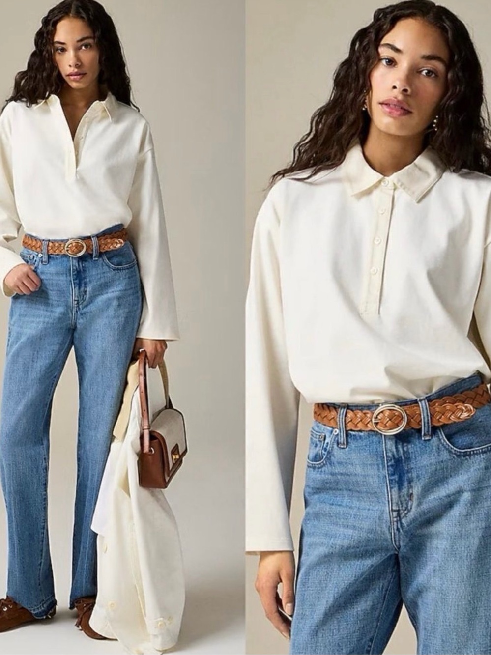 J. Crew Long-Sleeve Polo Tee